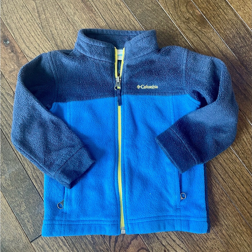 Columbia Navy and Yellow Fleece Jacket